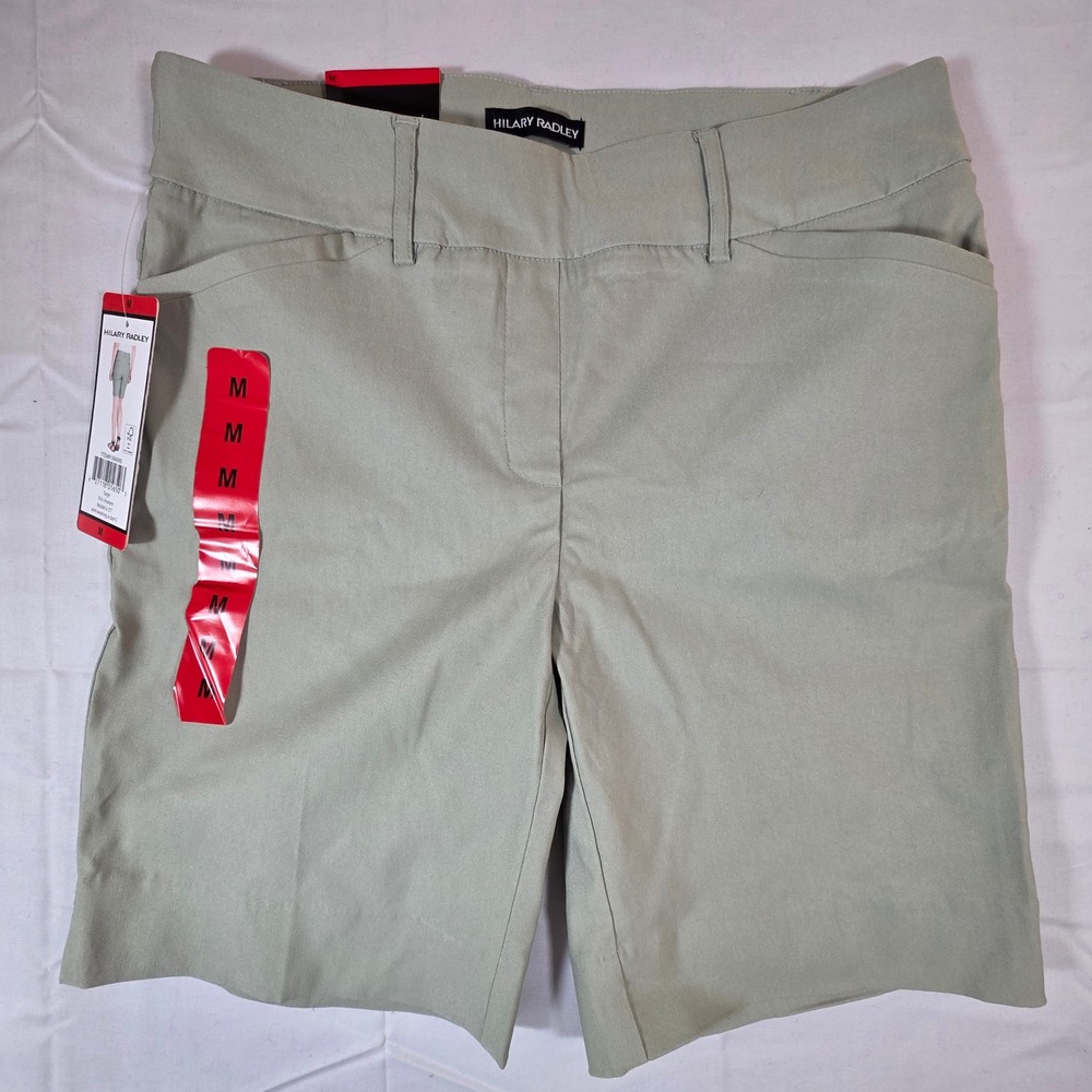 Hilary Radley Womens Sage Green Bermuda Shorts Size M NWT